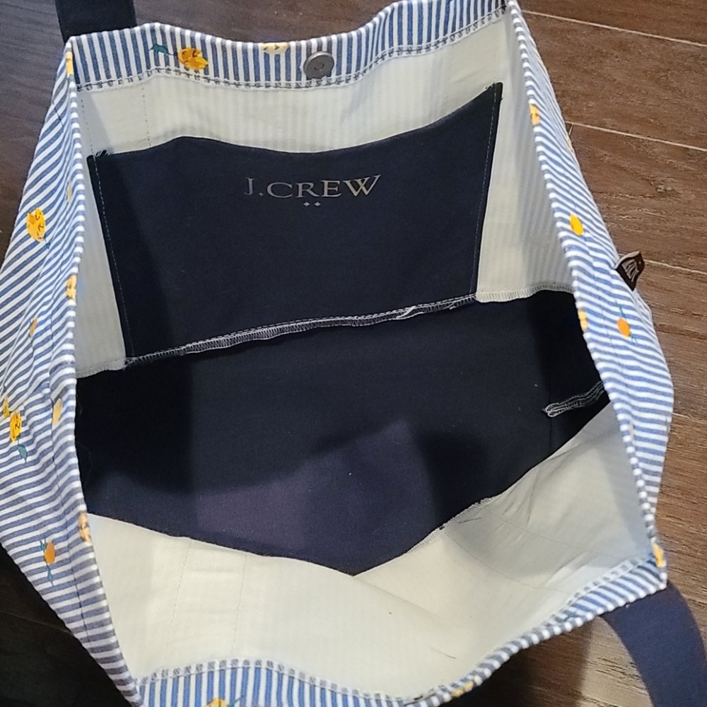 8/5 JCREW LEMON TOTE - Picture 3 of 4